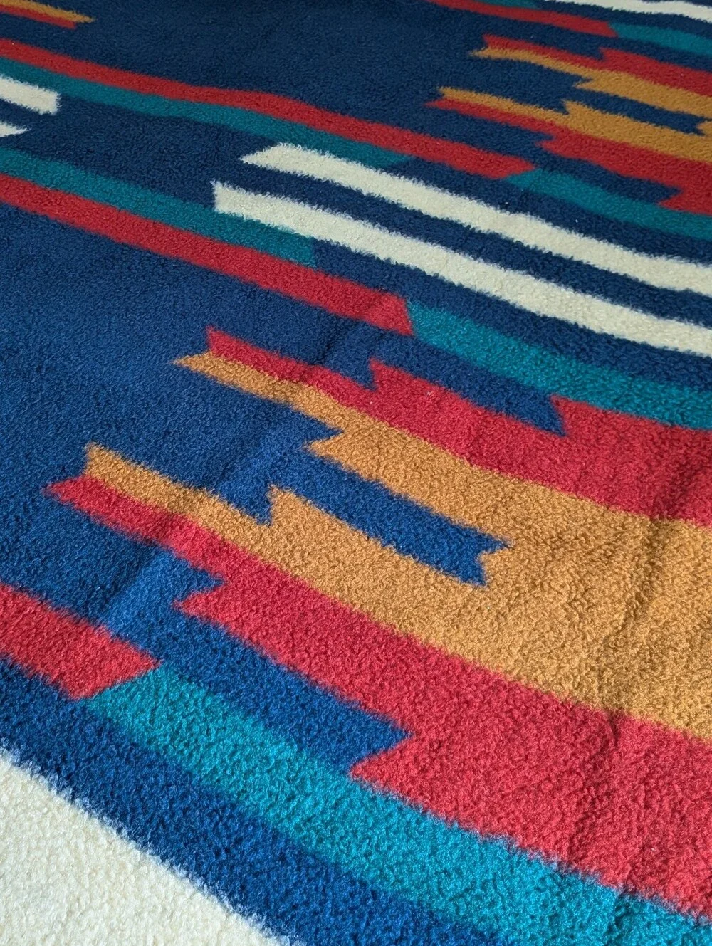 Vintage Biederlack Blanket Southwest Aztec Design